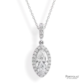 0.56ct D SI1 Diamond Platinum Pendant