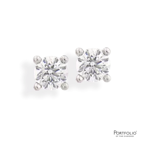 0.60ct H SI1 Diamond White Gold Earrings