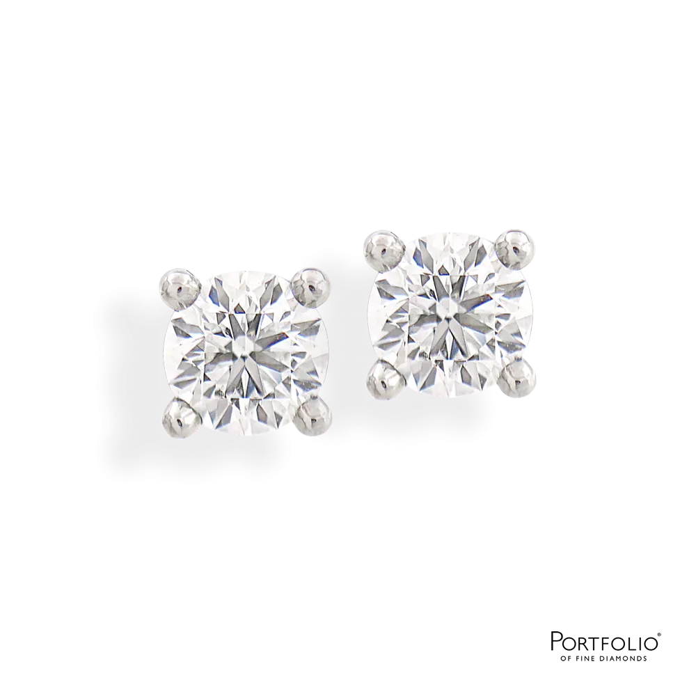 0.60ct H SI1 Diamond White Gold Earrings