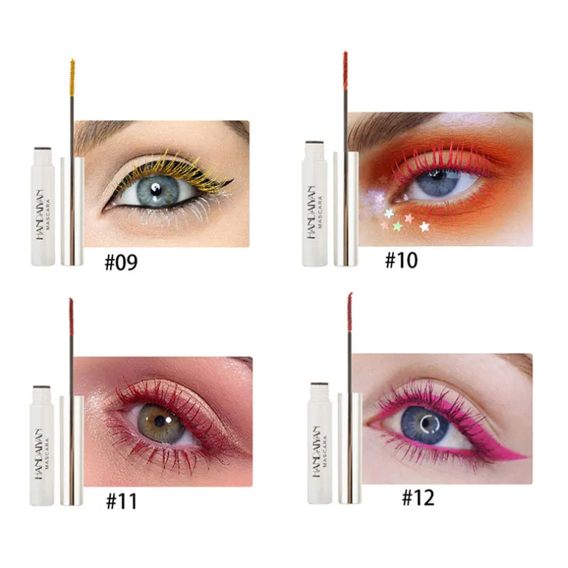 12 Colors Colorful Mascara