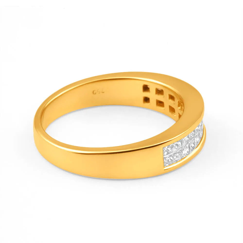 18ct Yellow Gold 'Yasmine' Ring With 0.75 Carats Of Diamonds