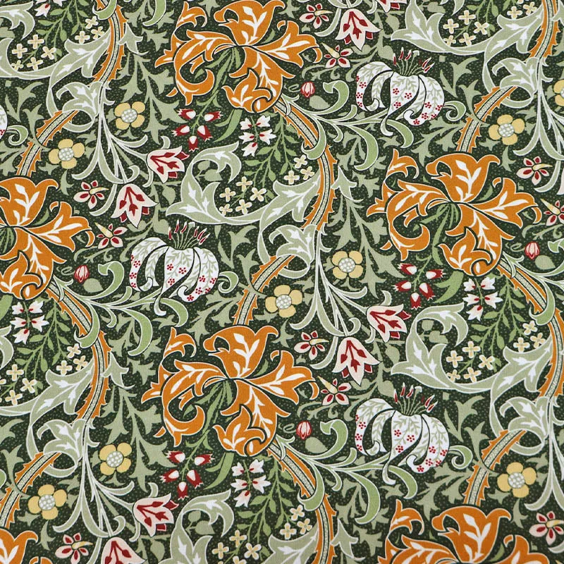 200CM REMNANT William Morris Viscose - Golden Lily