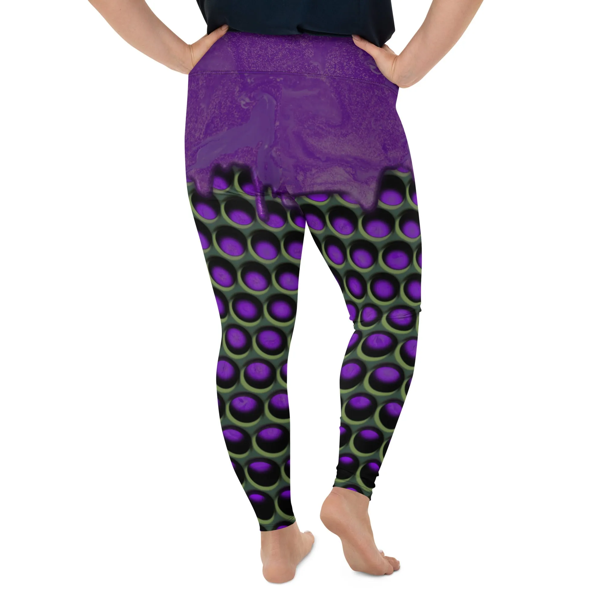 3D Industrial Print Plus Size Leggings