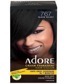 Adore Cream Permanent Hair Color - Black Velvet 767