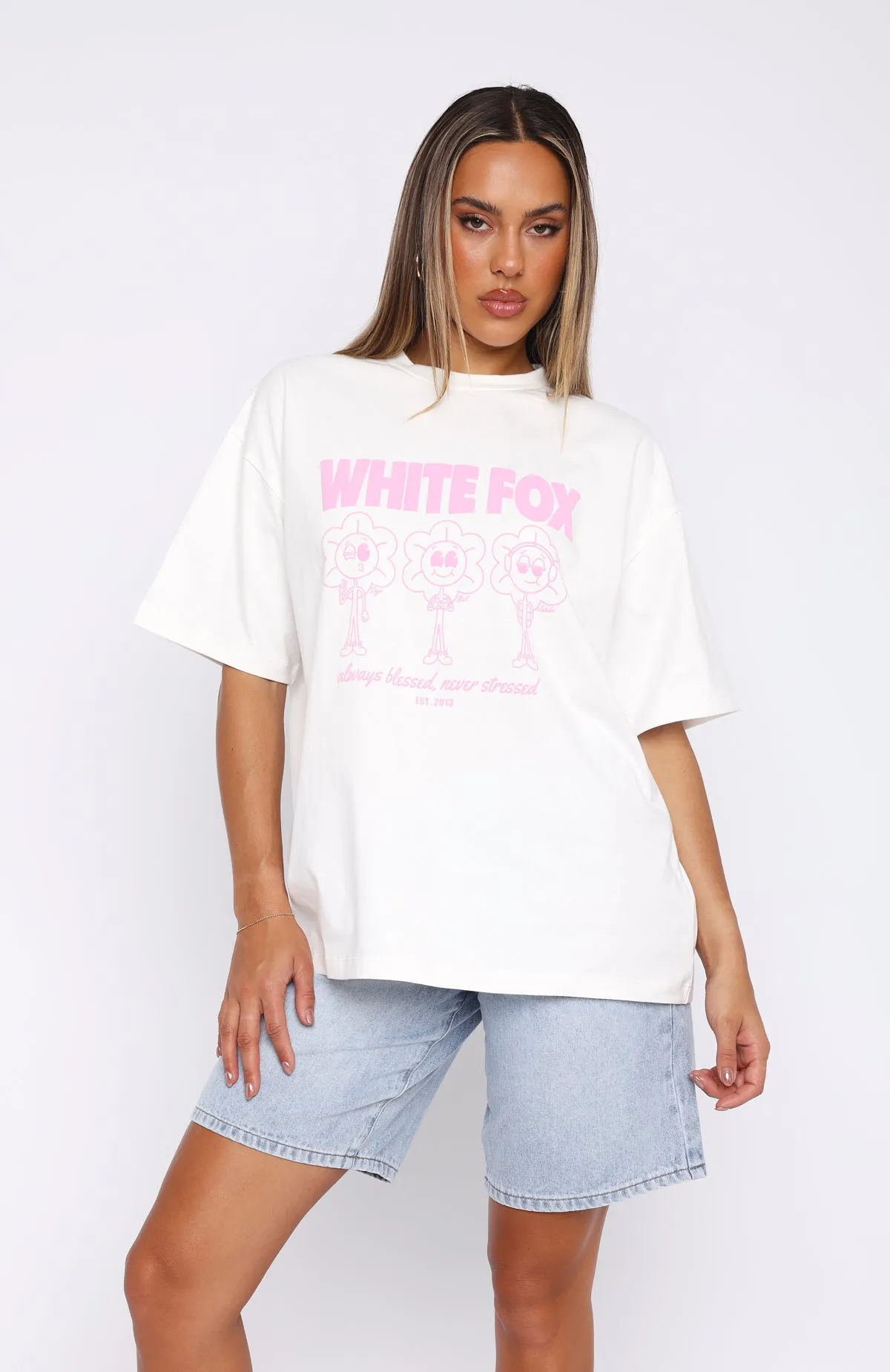 Always Blessed Oversized Tee White