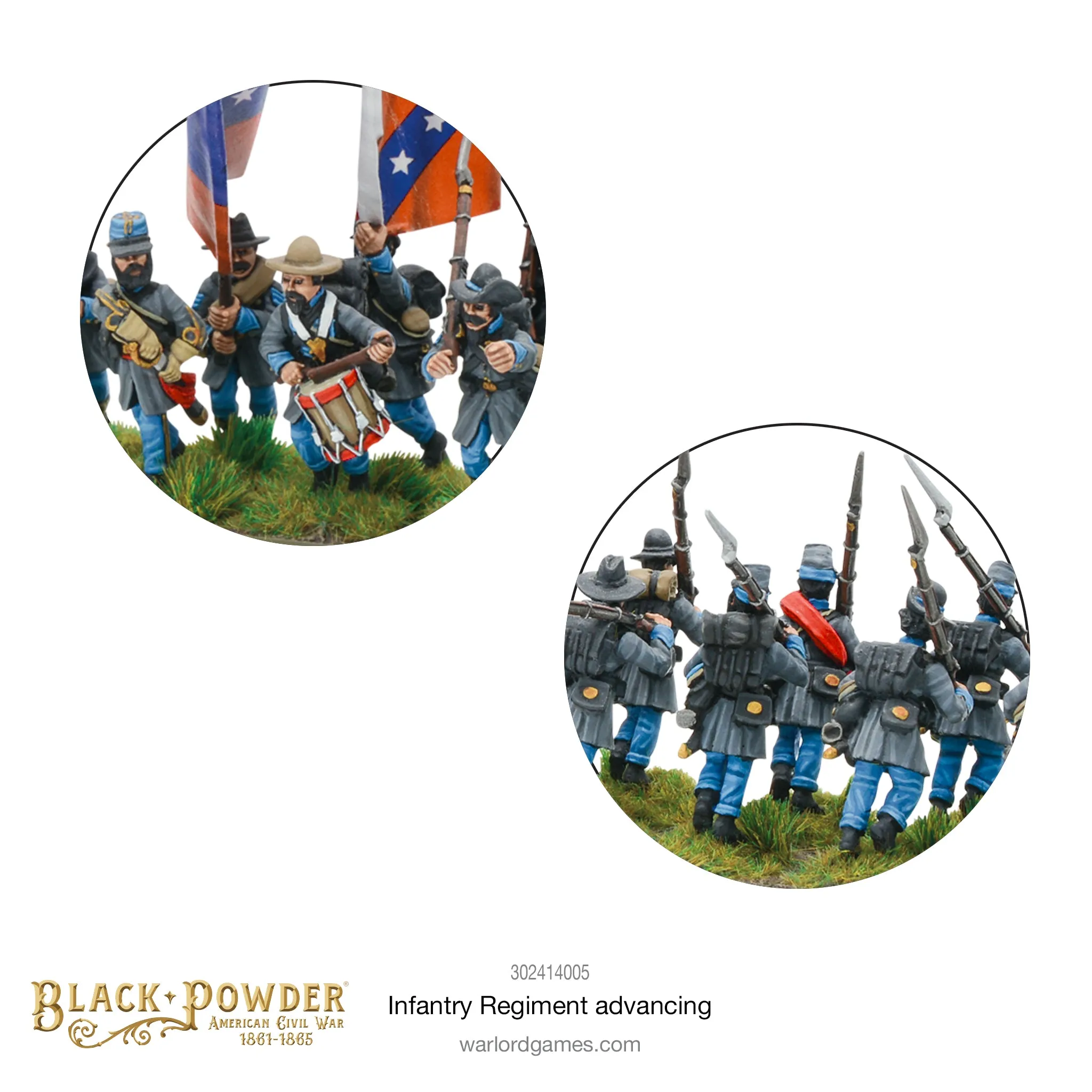 American Civil War: Infantry Regiment Advancing