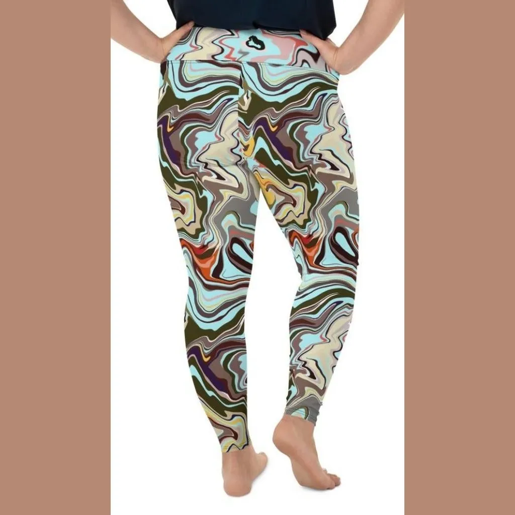 Aqua Marble Plus Size Leggings