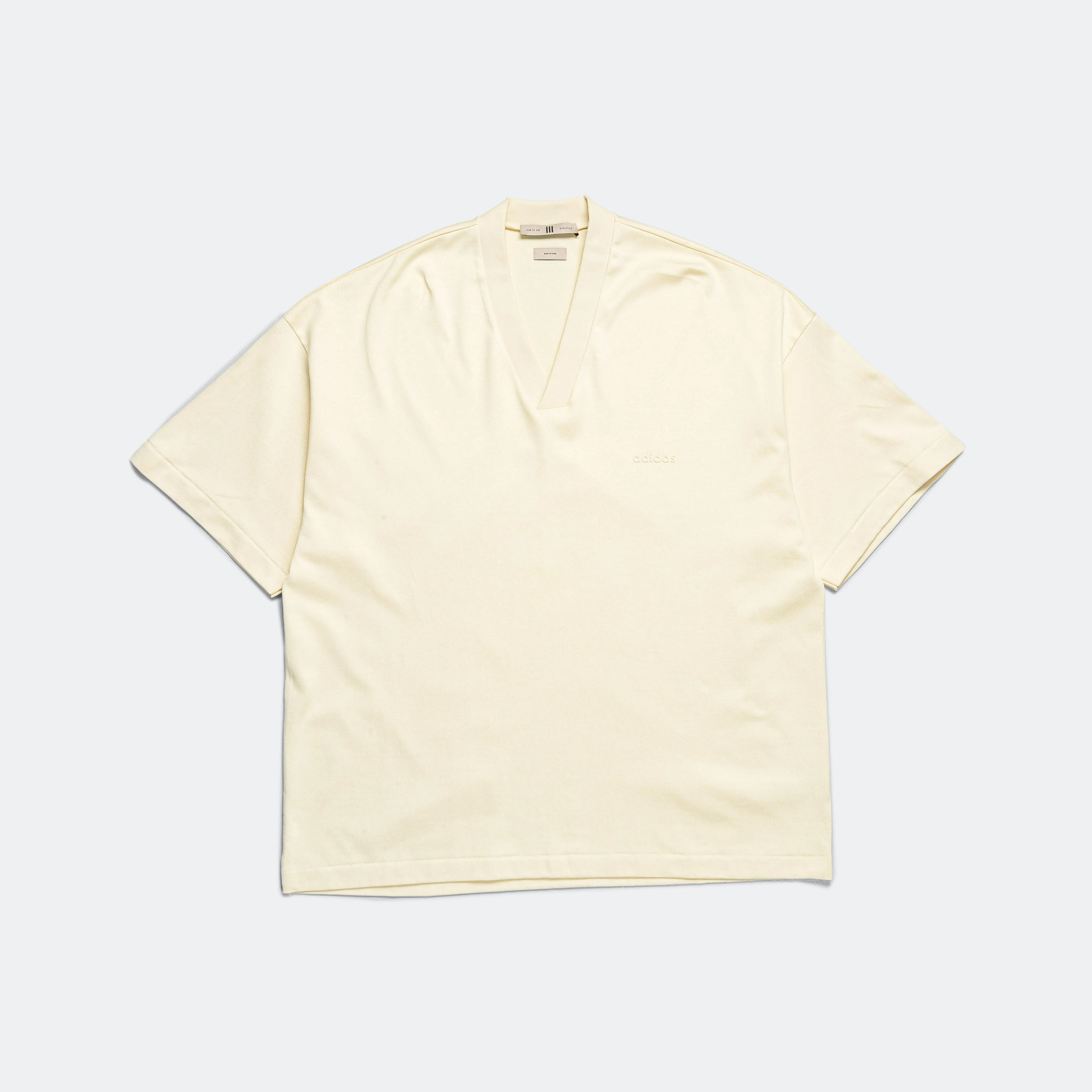 Athletics V-Neck Tee - Pale Yellow