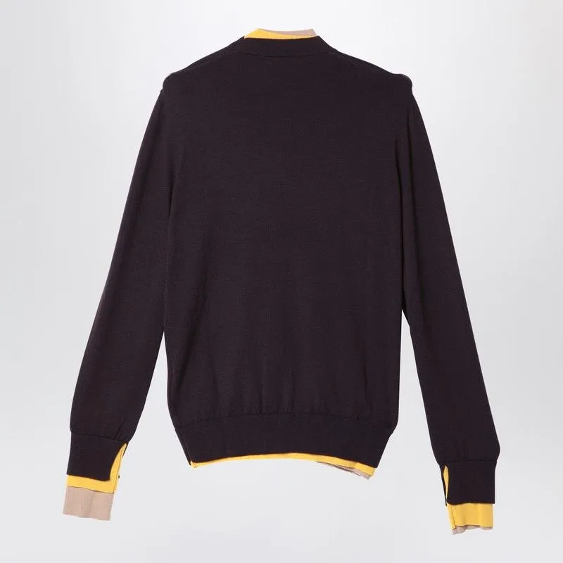 AUBERGINE WOOL JUMPER