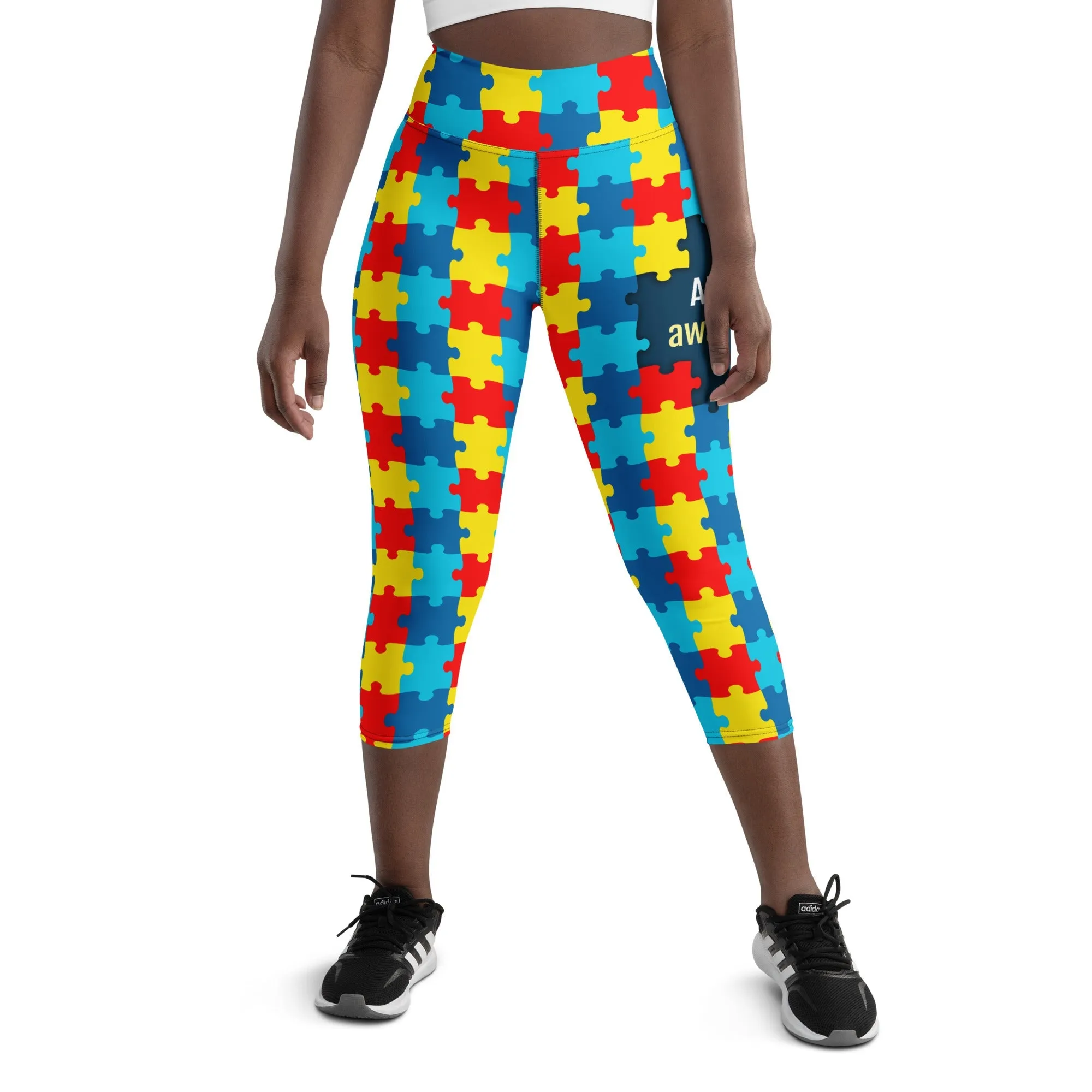 Autism Awareness Yoga Capris