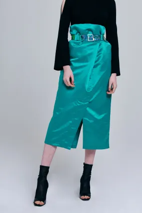 Bailey Silky Midi Skirt with Belt