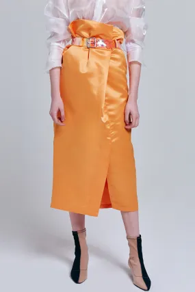 Bailey Silky Midi Skirt with Belt