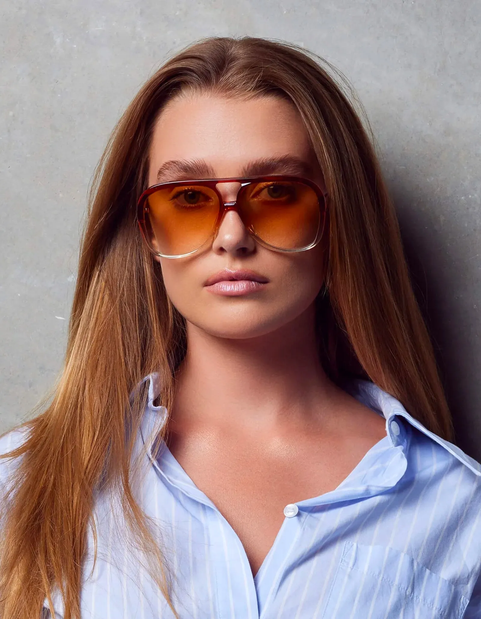 Bang Sunglasses - Burnt Orange To Crystal Fade