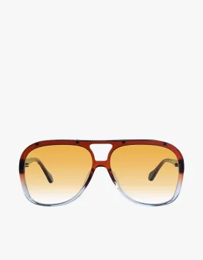 Bang Sunglasses - Burnt Orange To Crystal Fade