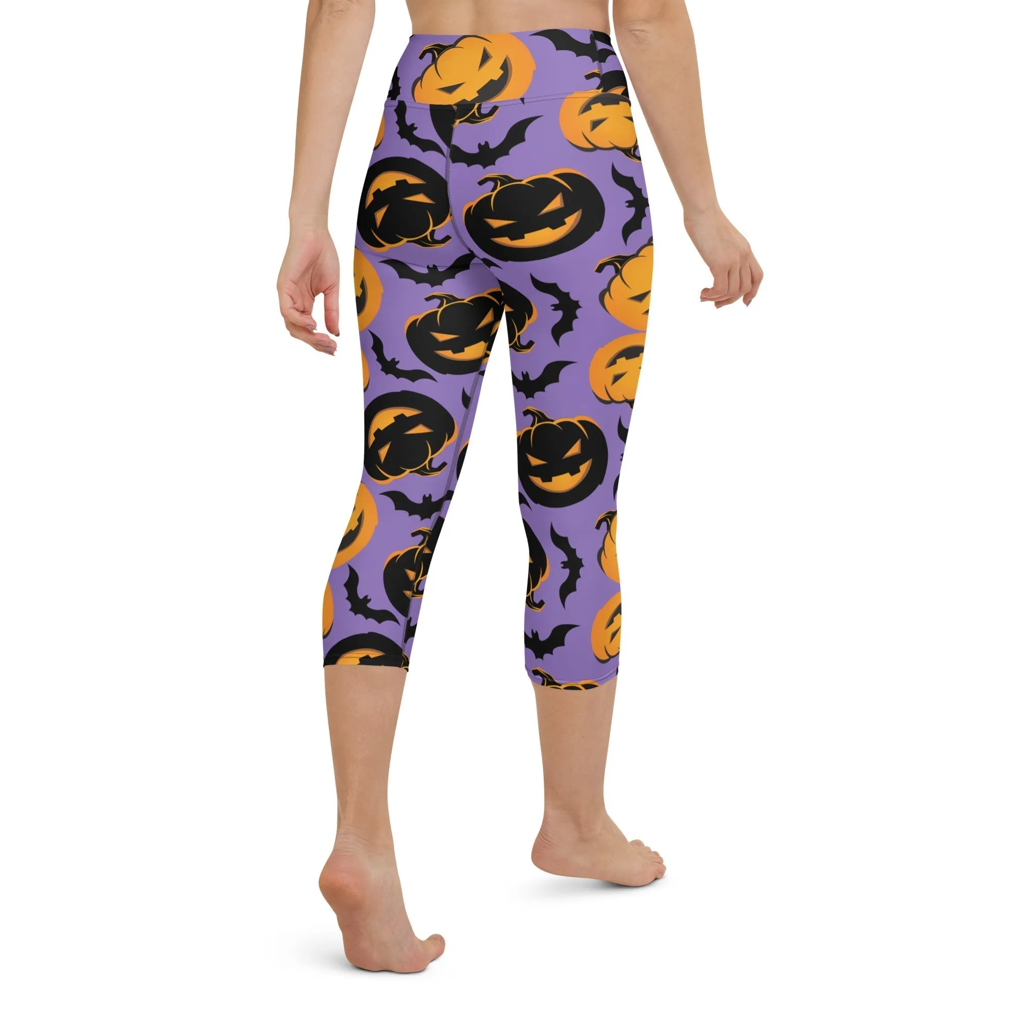 Bats and Jack O'Lanterns Yoga Capris