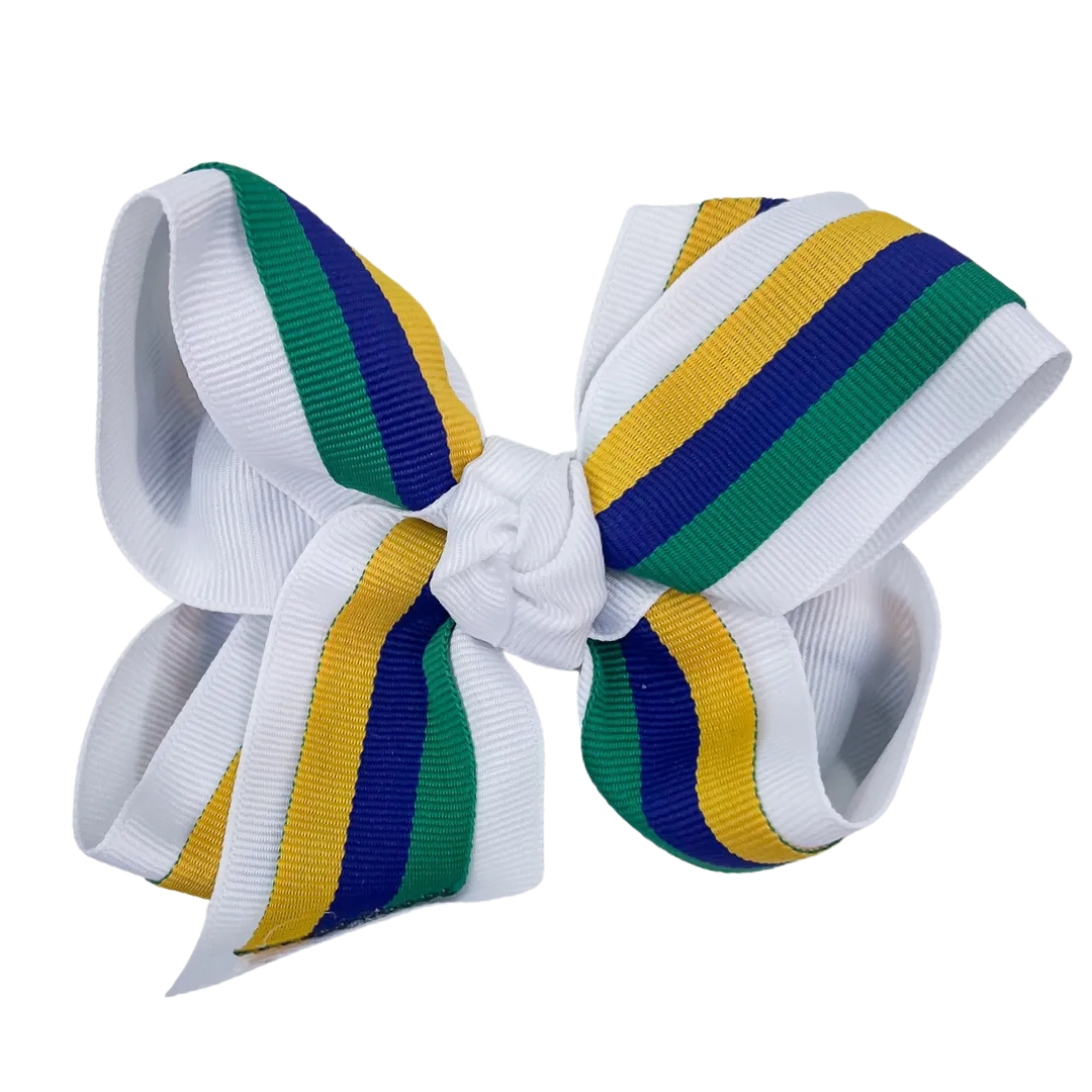 BC Layered Bow - Mardi Gras