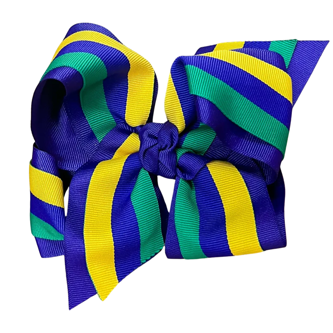 BC Layered Bow - Mardi Gras