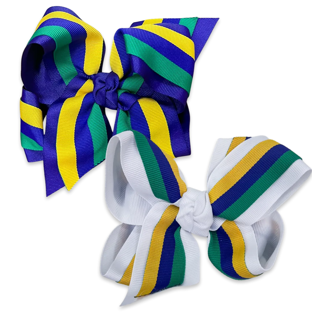 BC Layered Bow - Mardi Gras