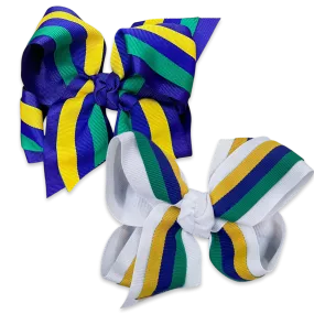 BC Layered Bow - Mardi Gras