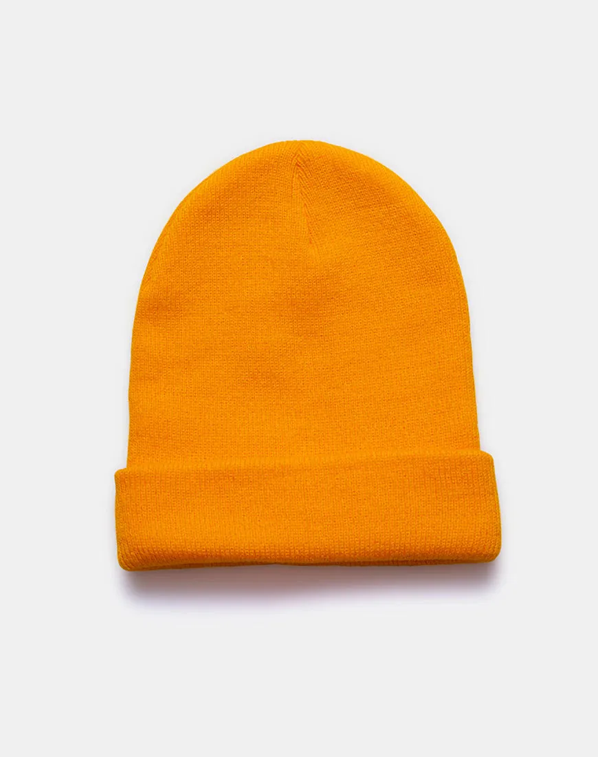 Beanie Hat in Sour Orange