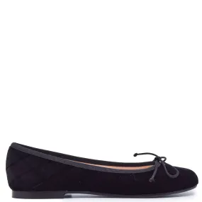 Beberlis Black Velvet Bow Ballet Flat