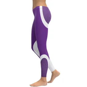 Beehive Geometric Leggings Royal Purple