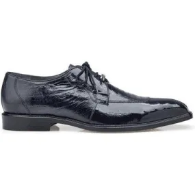 Belvedere Siena Men's Shoes Genuine Ostrich Lace up Navy 1463