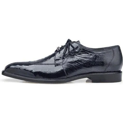 Belvedere Siena Men's Shoes Genuine Ostrich Lace up Navy 1463