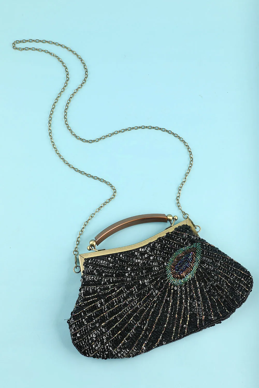 Black Beaded Evening Bag