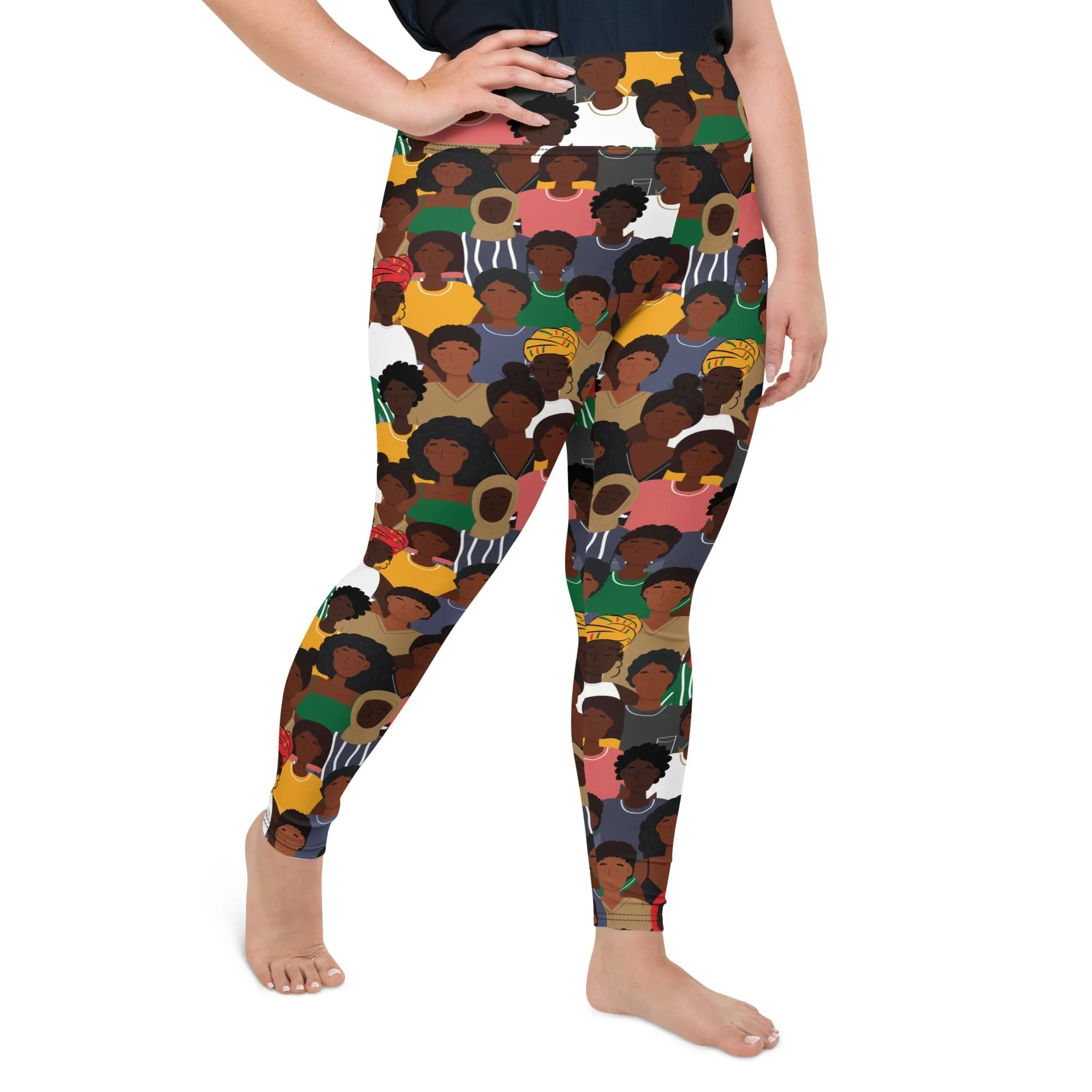 Black History Celebration Plus Size Leggings