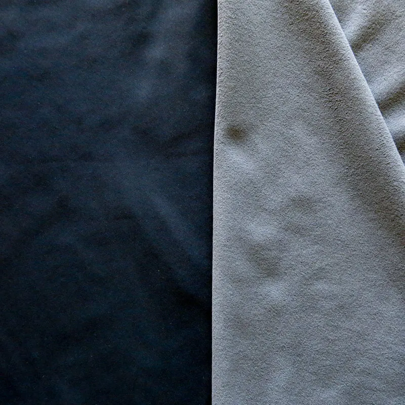 Black/Charcoal Softshell Fleece Fabric