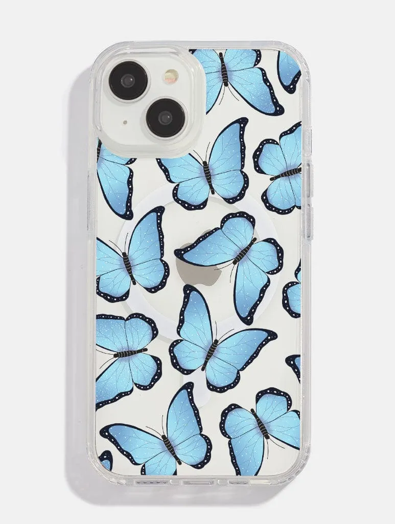 Blue Butterfly MagSafe iPhone Case