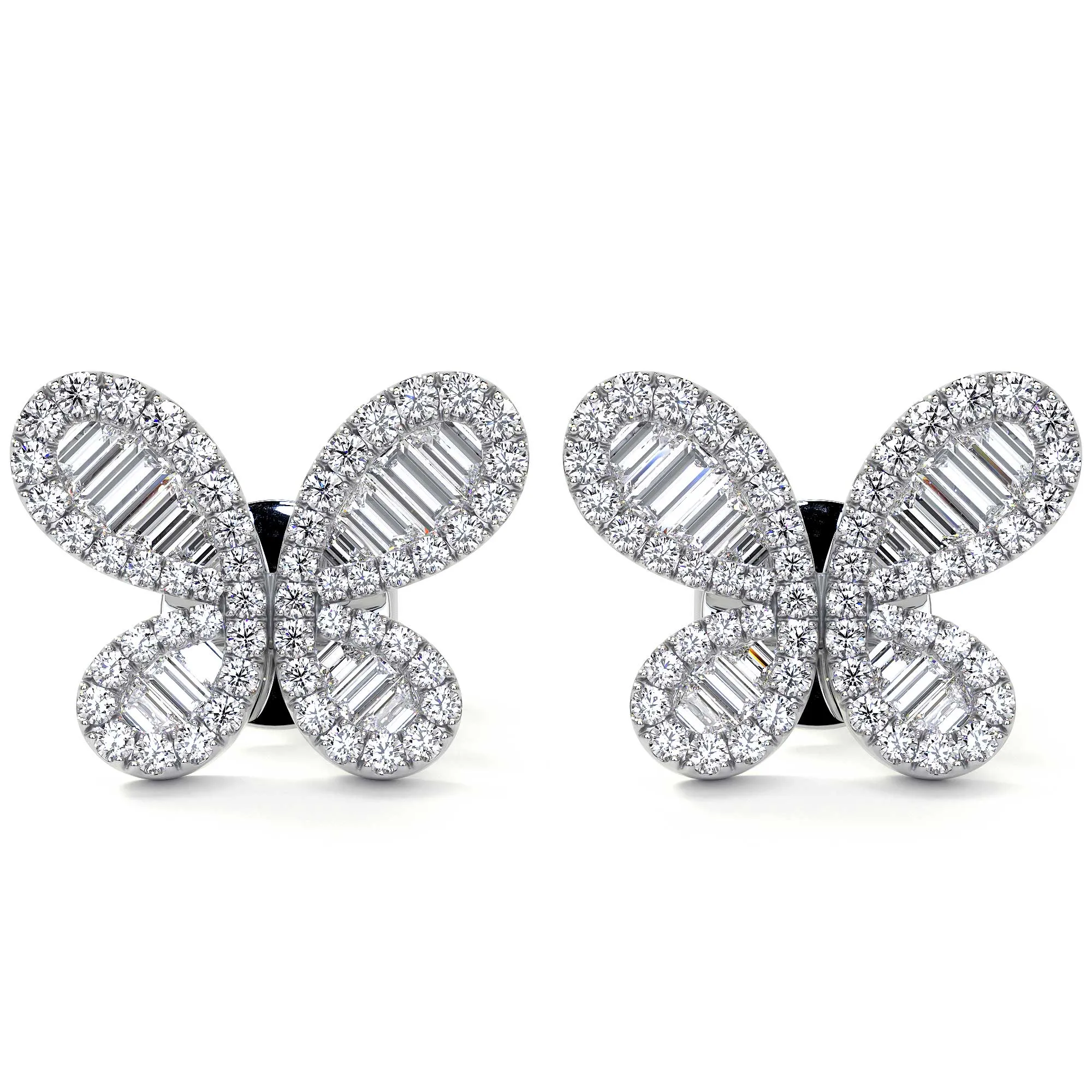 Butterfly Cluster Diamond Earring, 1 CT