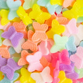 Butterfly Pastel Plastic Beads | Size : 15mm