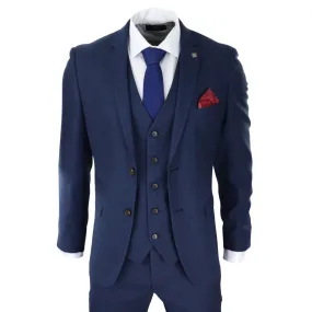 Calvin - Men's Navy 3 Piece Suit Formal Classic Wedding