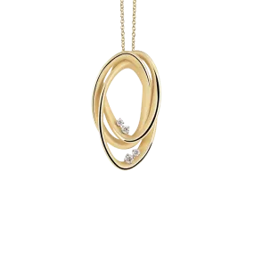 Cammilli Firenze Icon Necklace 18ct Yellow Sunrise Gold with Diamonds