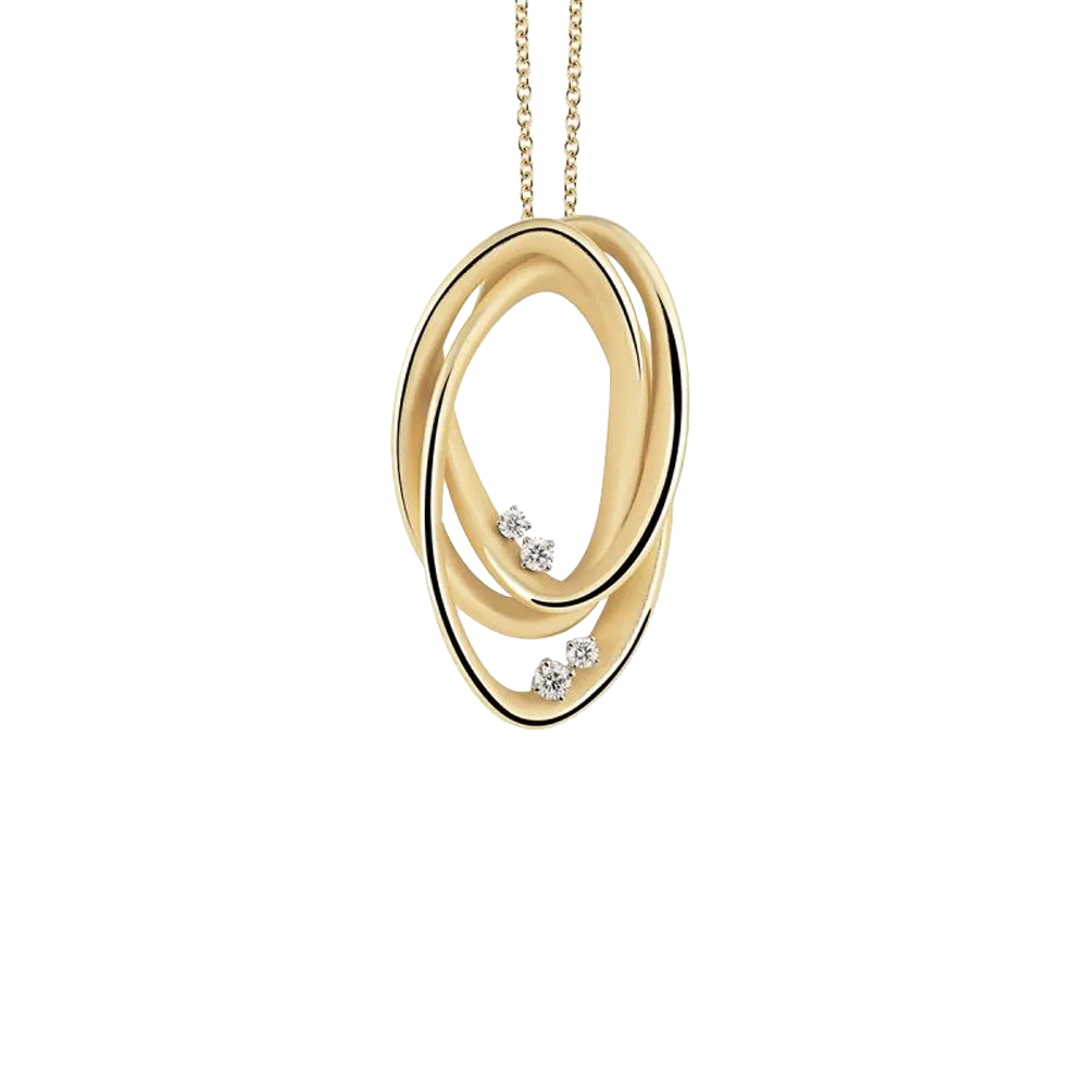 Cammilli Firenze Icon Necklace 18ct Yellow Sunrise Gold with Diamonds