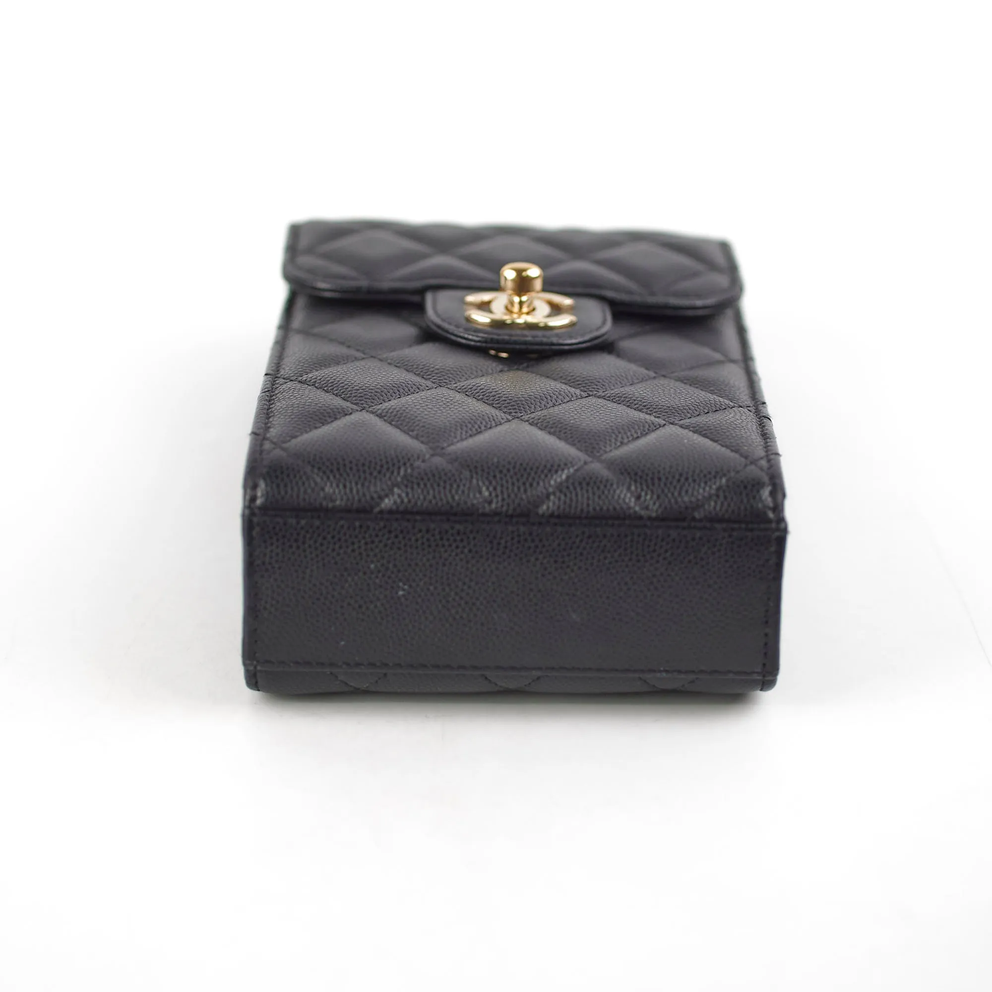 Chanel Caviar Quilted Phone Holder Crossbody