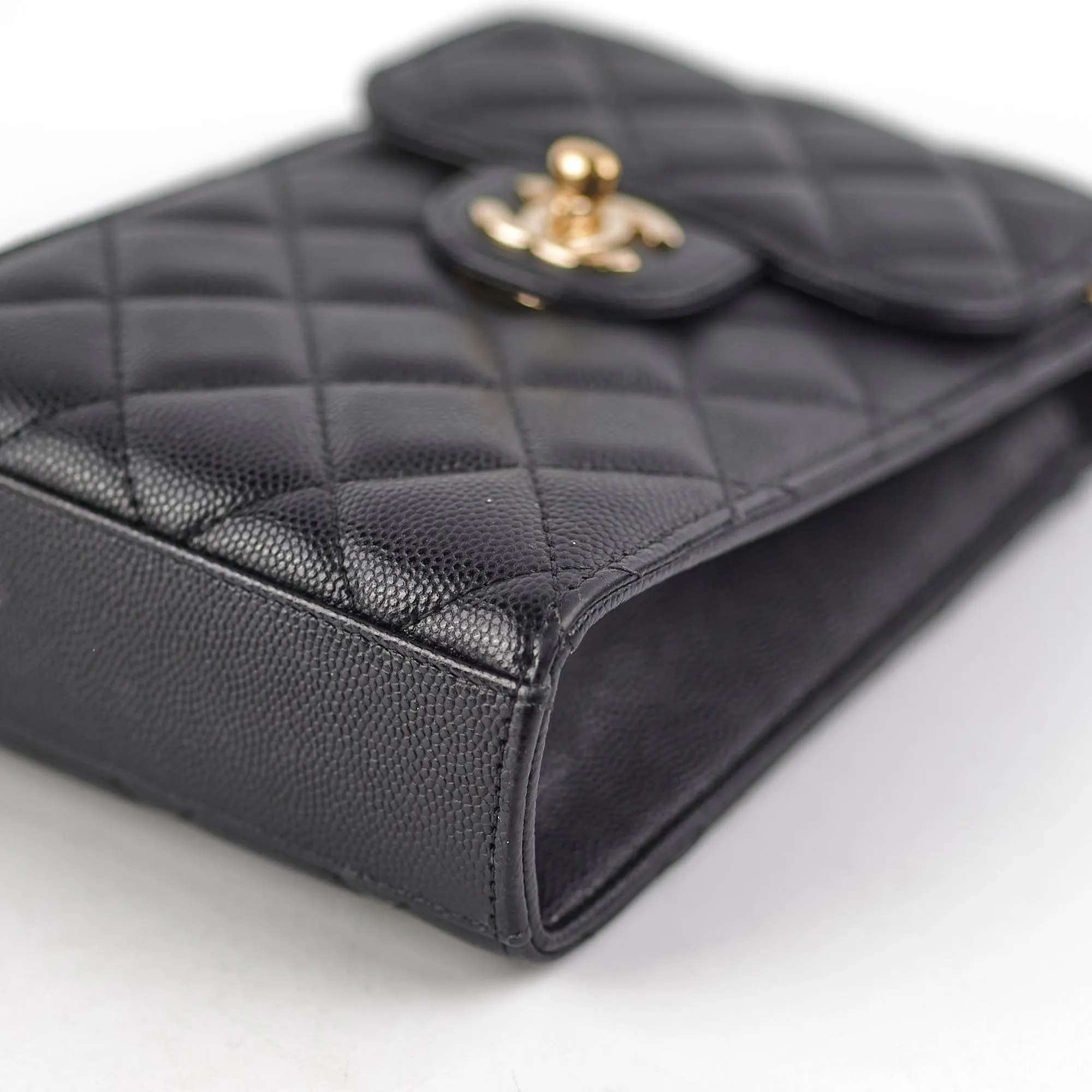 Chanel Caviar Quilted Phone Holder Crossbody