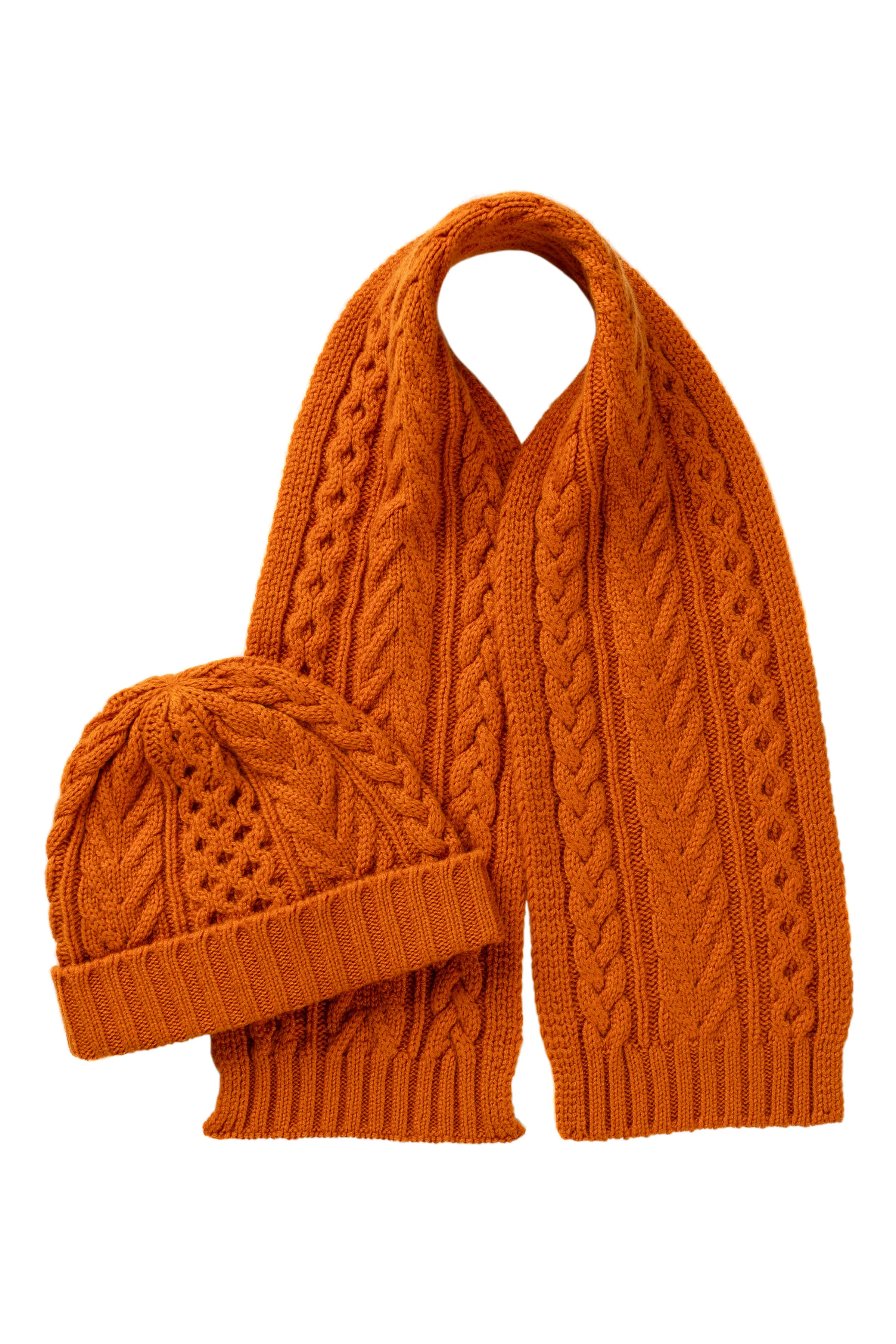 Children's Aran Beanie & Scarf Gift Set