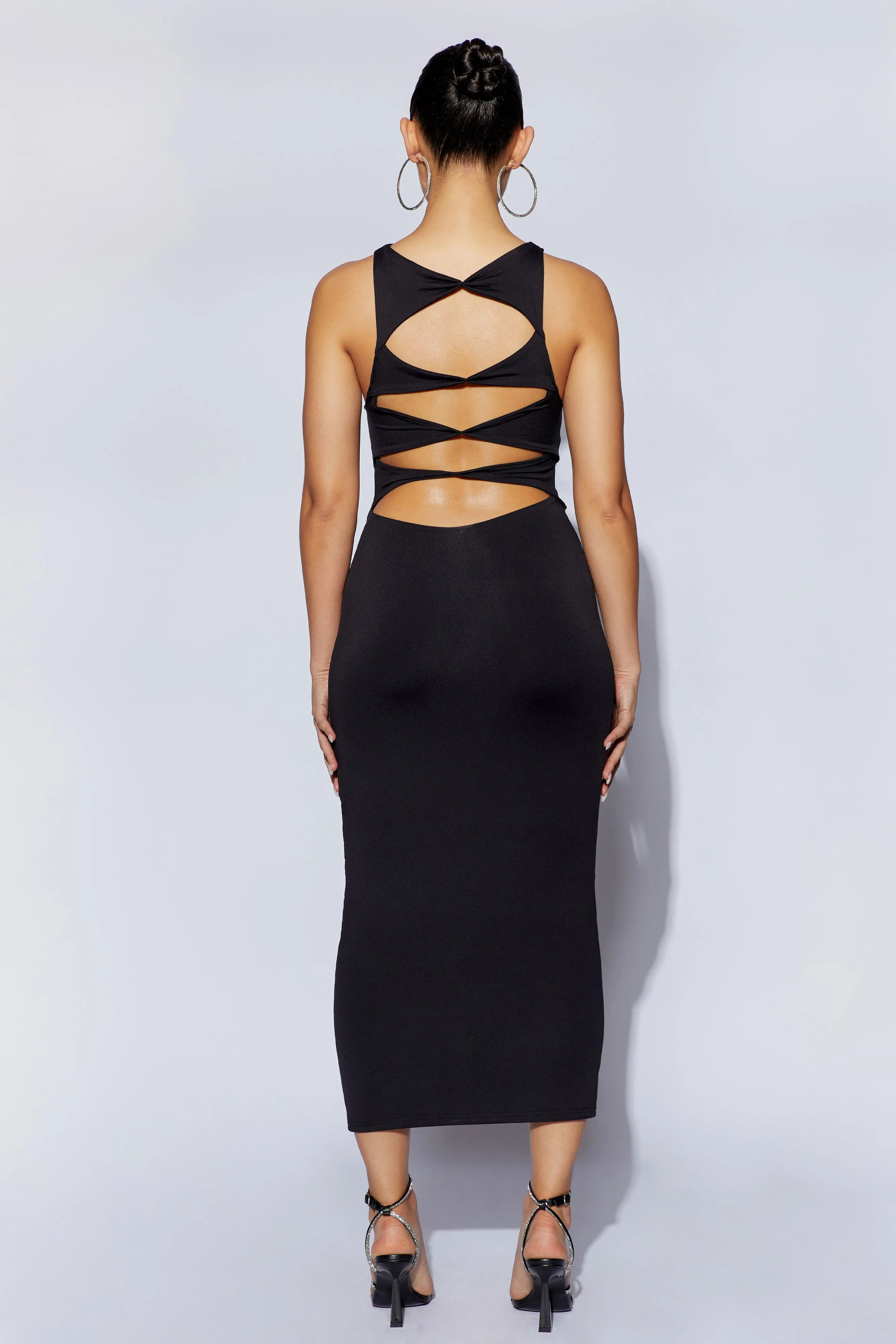 Chloe Cut Out Maxi Dress - Black