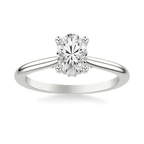 Classic Oval Diamond Engagement Setting