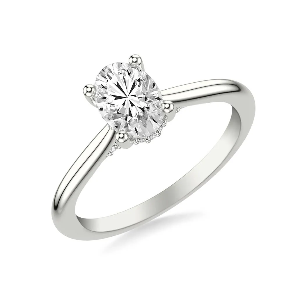 Classic Oval Diamond Engagement Setting