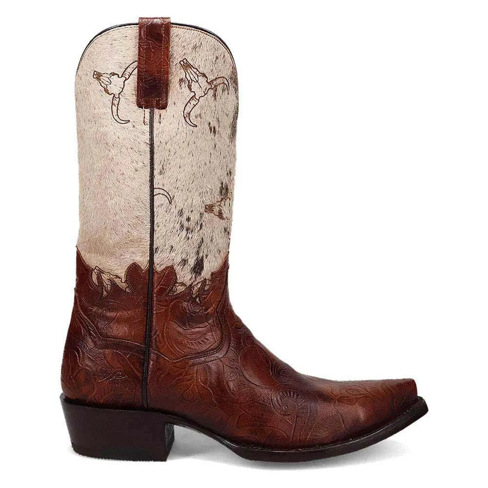 Dan Post Men's Snip Toe Western American Tribes Brown Boots