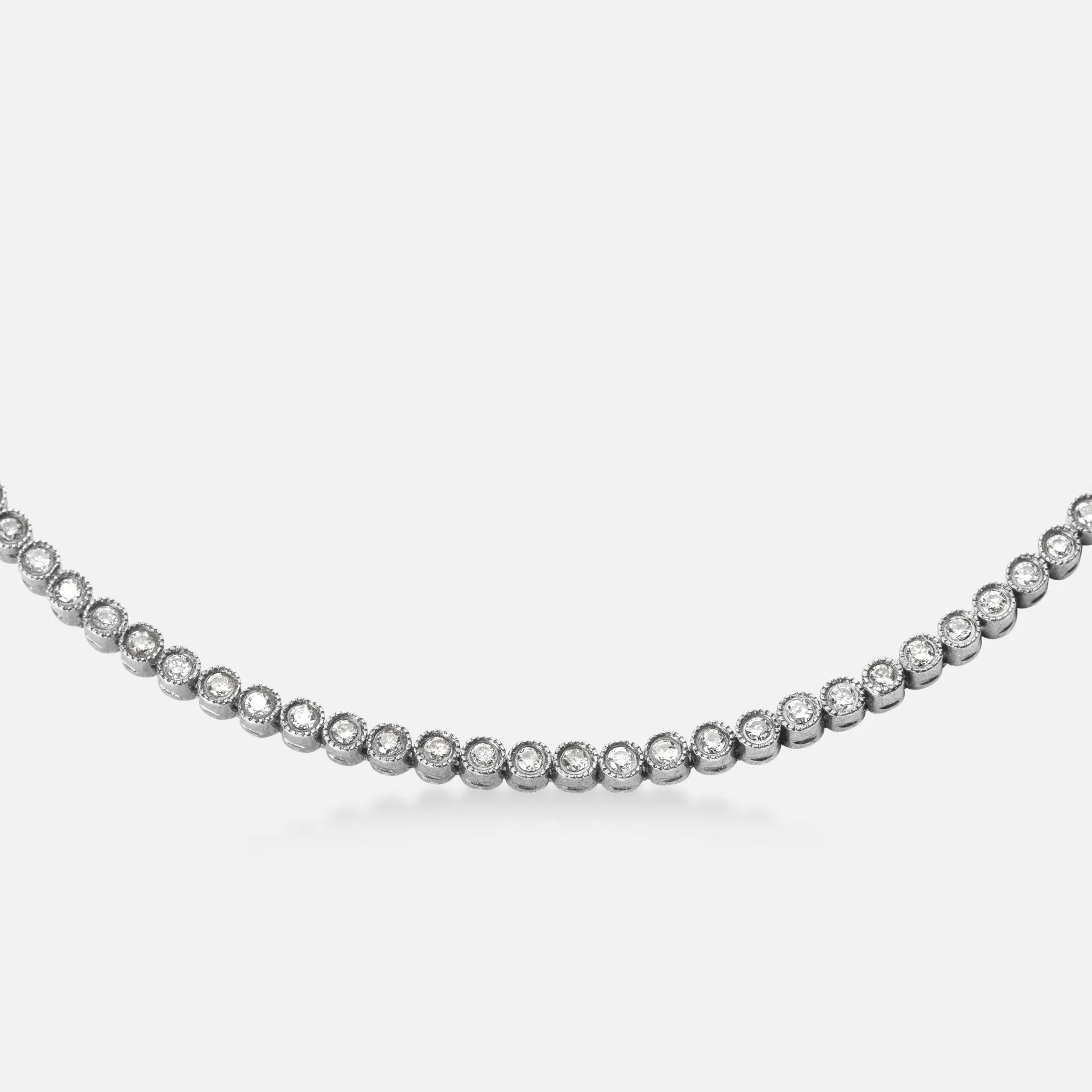 Diamond Bezel Tennis Bracelet, 0.60 CT