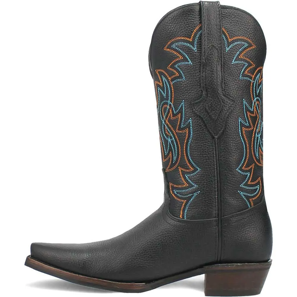 Dingo Gold Rush Black Leather Snip Toe Western Boots