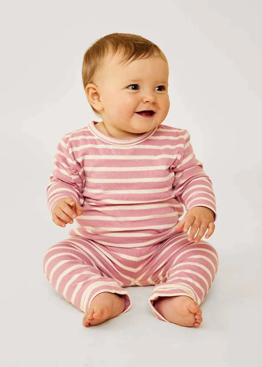 Edward Baby Long Sleeve - Rose Stripe