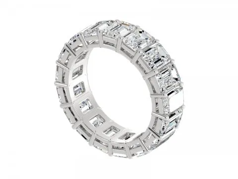 Emerald Cut Eternity Band