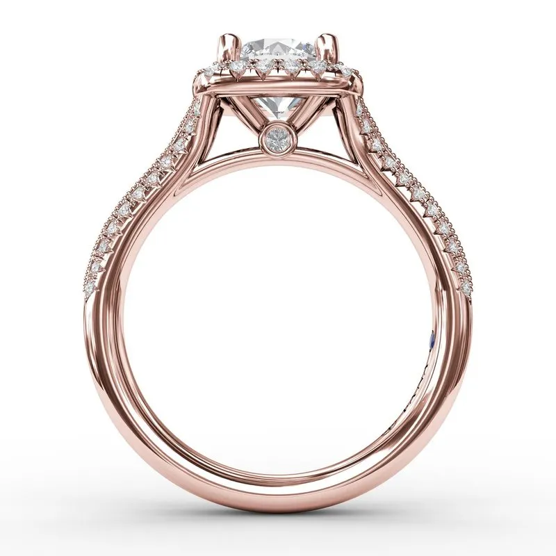 Fana Cushion Halo Engagement Ring S2995