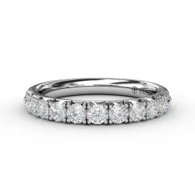 Fana French Pave Set Anniversary Band W6402